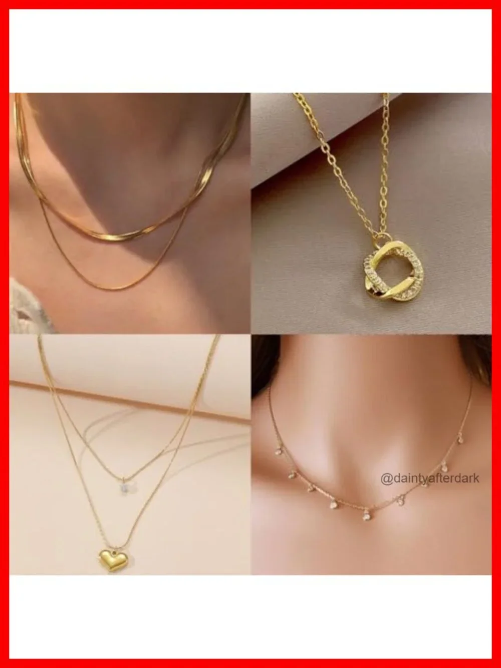 16 Pcs Gold Plated Choker Layering Necklace Set Trendy Dainty Pendant Necklaces